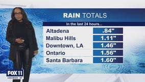 LA weather conditions as of late Saturday morning