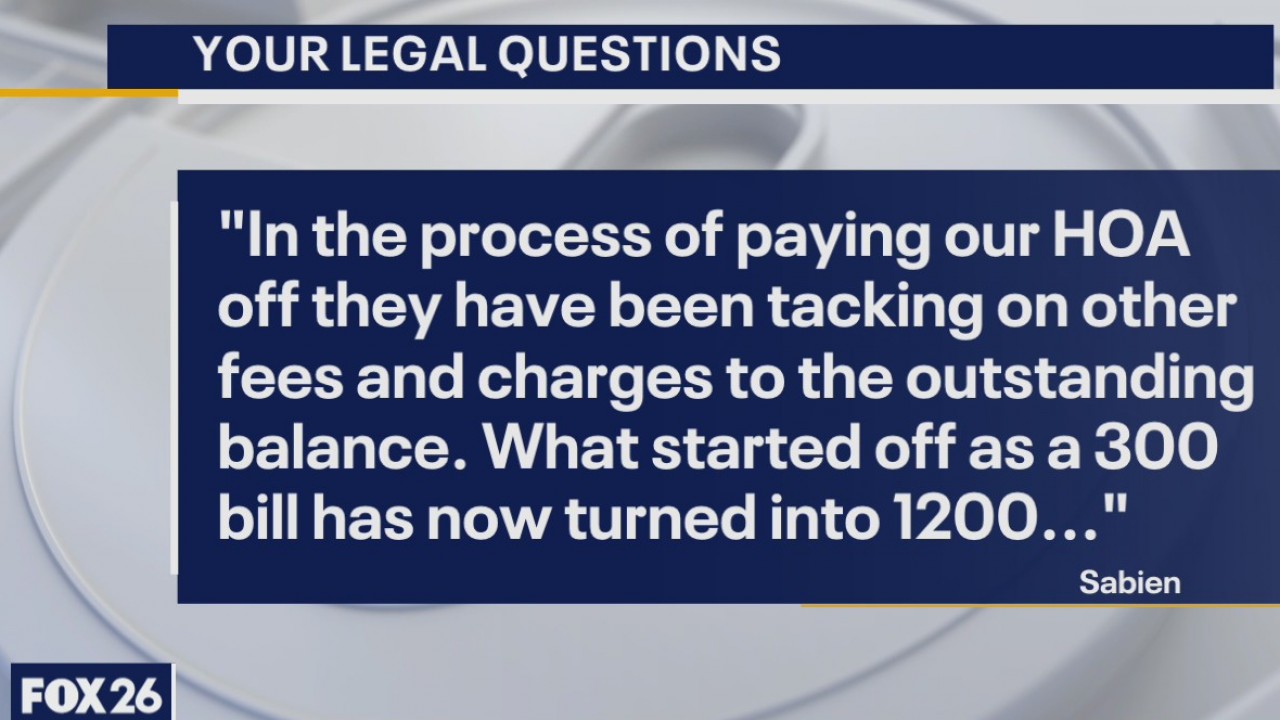 Your Legal Questions - HOA fees, storage unit theft, benefits for common law wife