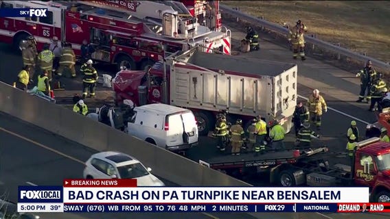 Bad crash on PA Turnpike near Bensalem