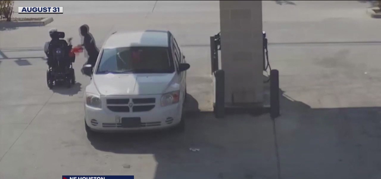 Wheelchair-bound victim robbed at gas station