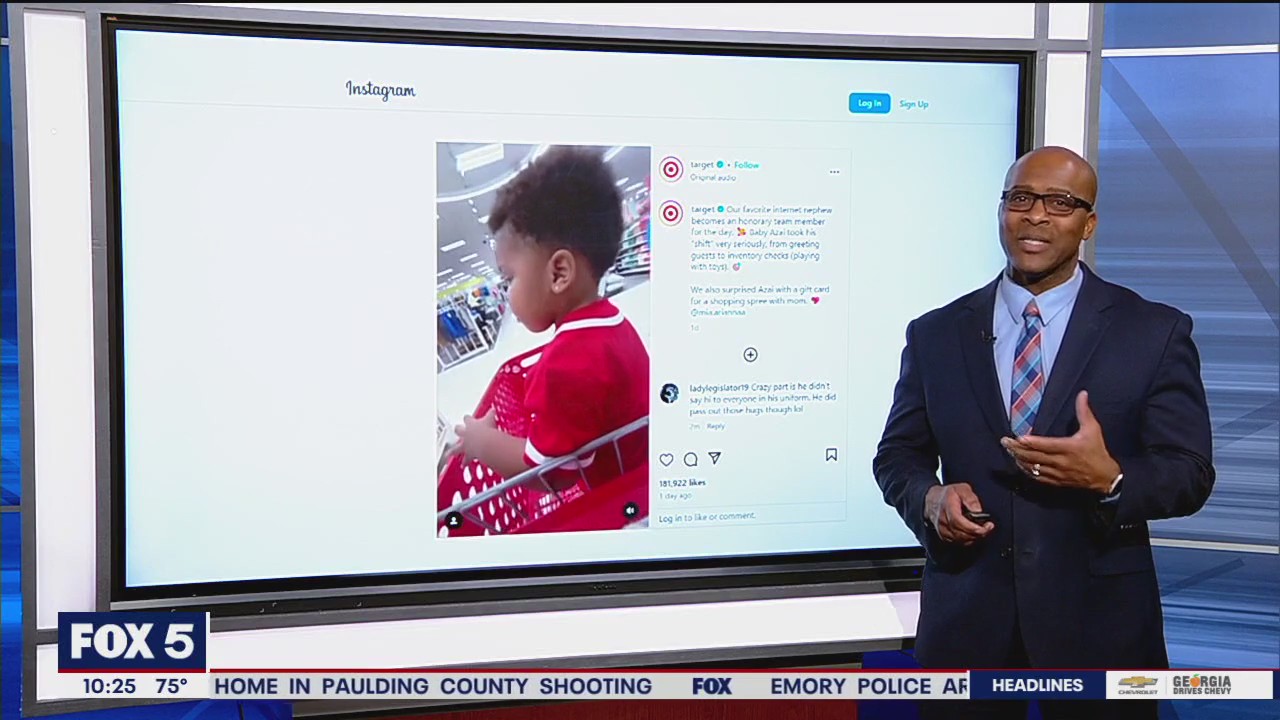 Baby gets job as Target store greeter