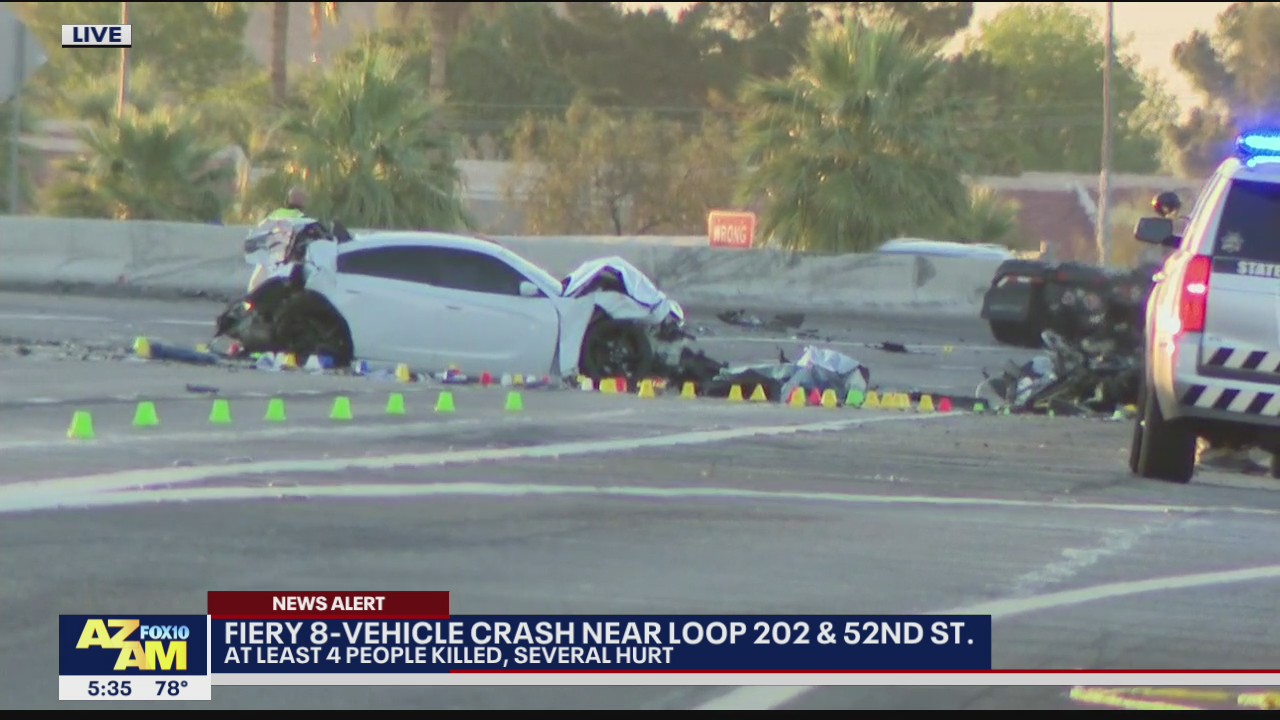 4 dead, 9 injured in fiery crash on Loop 202 | FOX 10 Phoenix