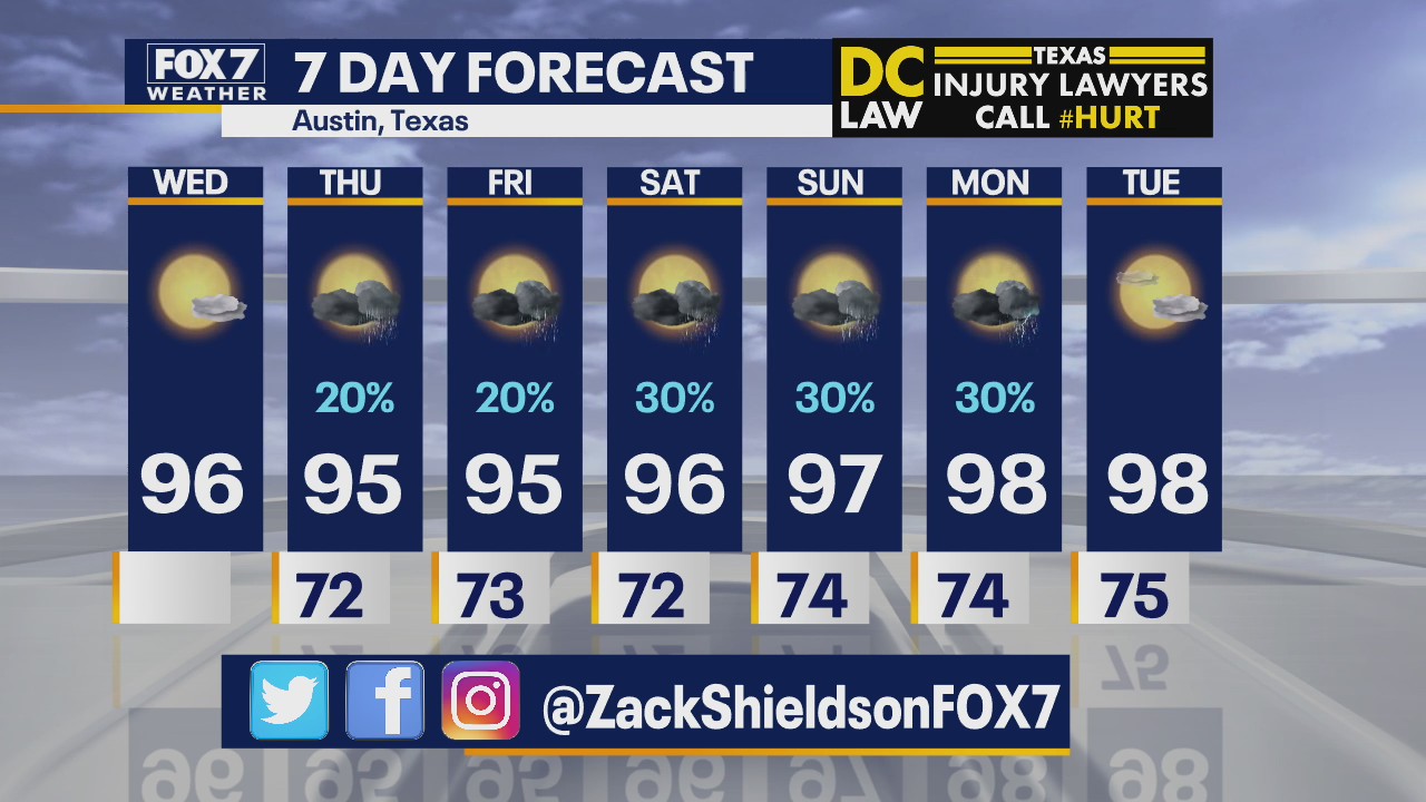 Noon weather forecast for June 17, 2020