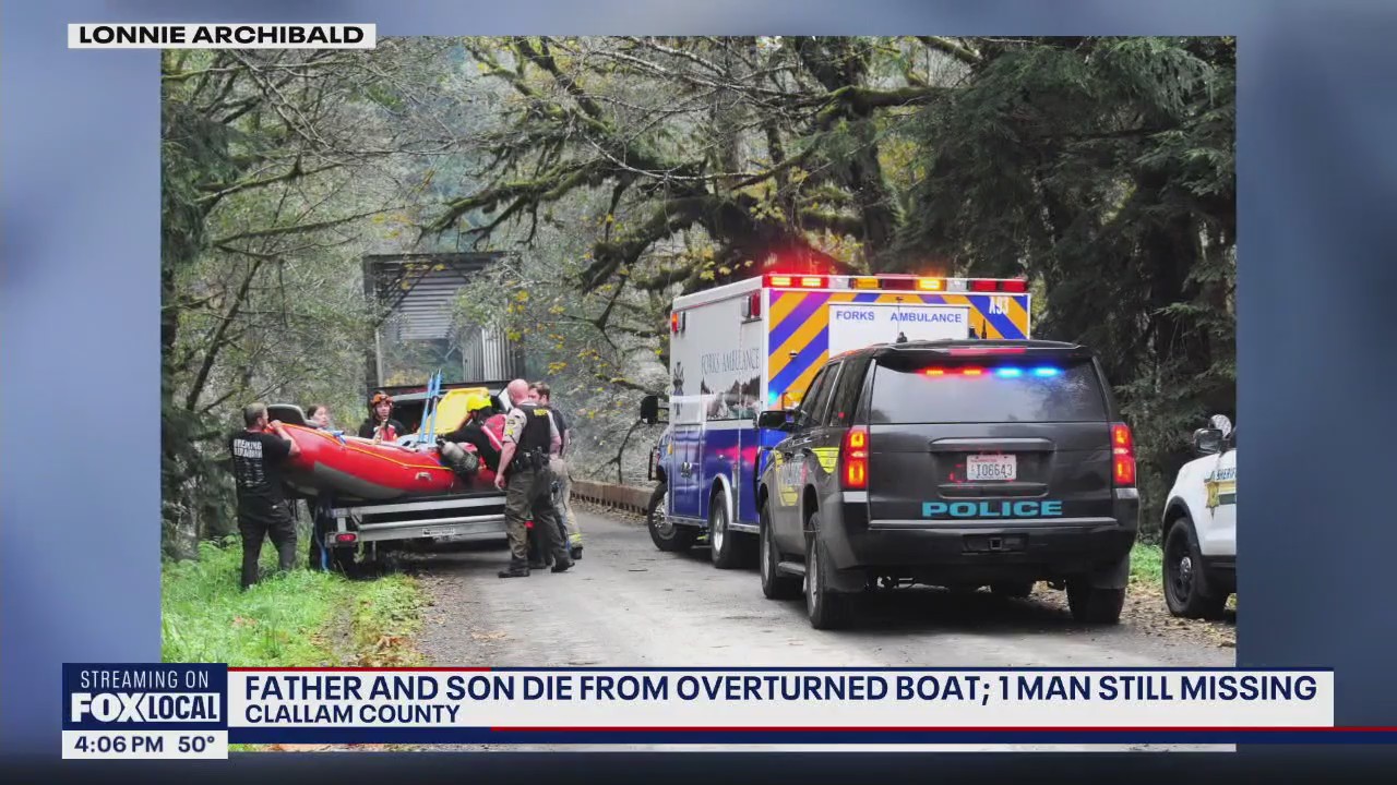 2 dead, 1 missing after boat overturns in Clallam County, WA
