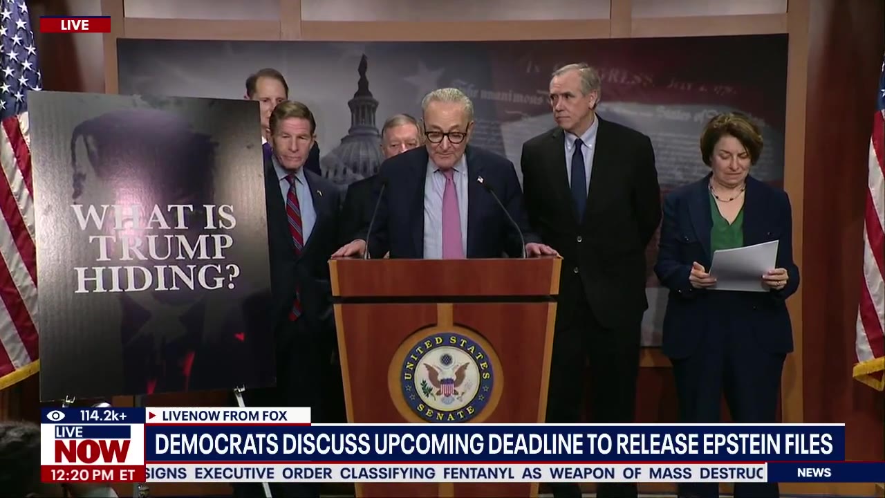Democrats speak as Epstein files deadline looms