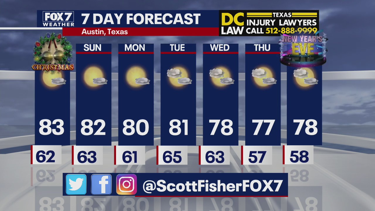 Evening weather forecast for December 24