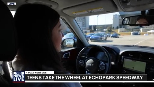 Teens take the wheel at EchoPark Speedway