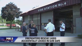 Kids locked in gun safe rescued by Sterling Heights firefighters