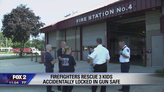 Kids locked in gun safe rescued by Sterling Heights firefighters