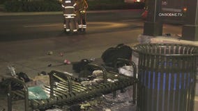 SUV crashes into OC bus stop