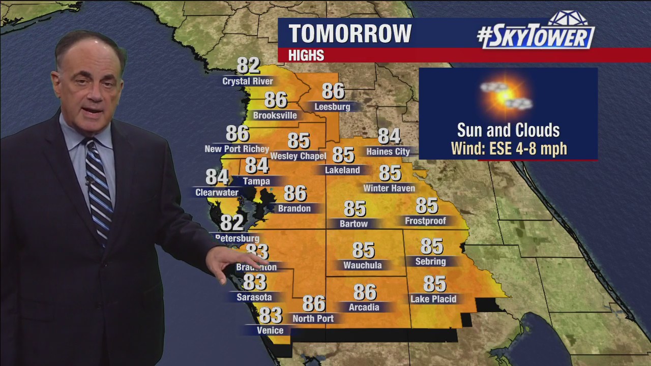 Tampa Bay weather | Mostly sunny Tuesday