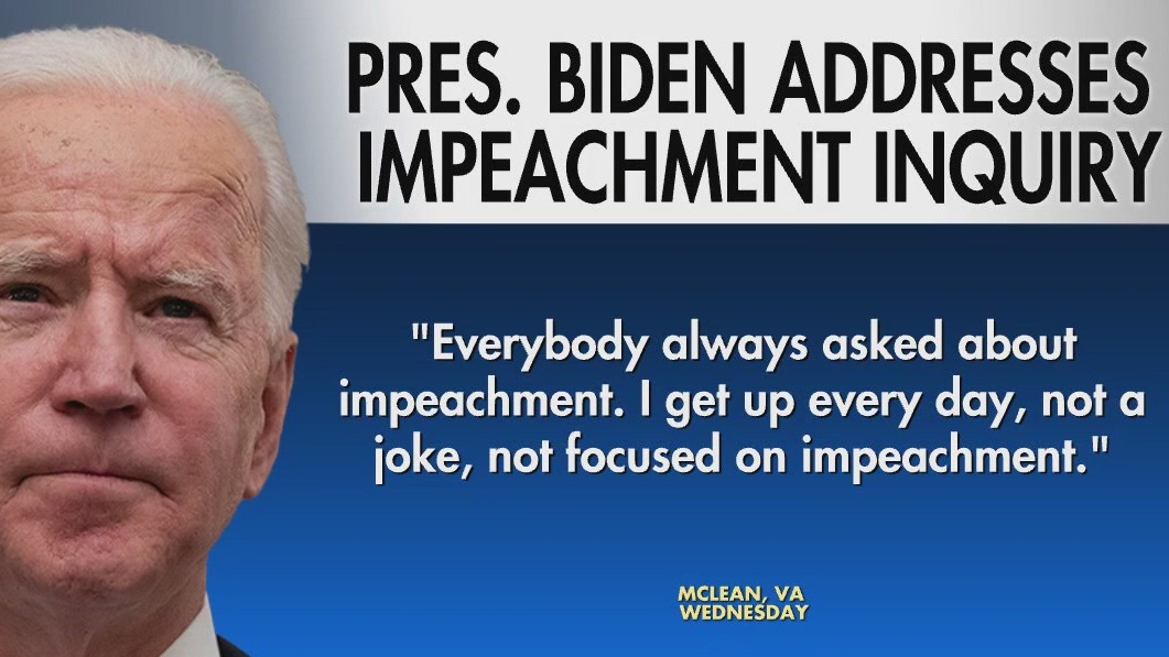Biden addresses impeachment inquiry