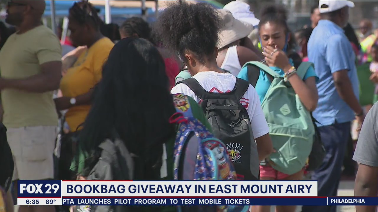Philadelphia church hosts annual bookbag giveaway
