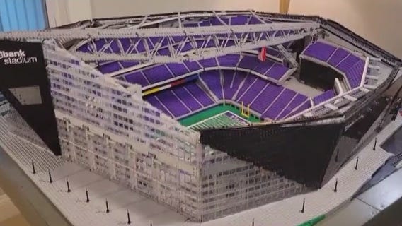 Vikings fan builds U.S. Bank Stadium from Legos