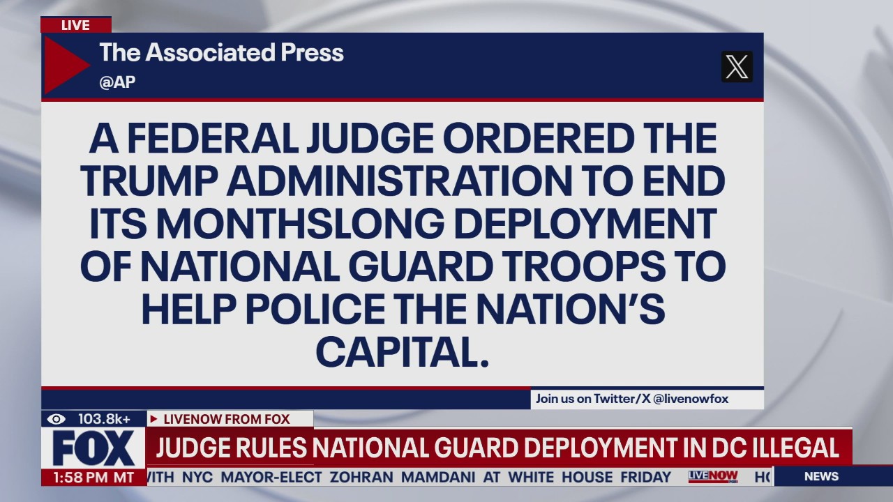 Judge rules DC National Guard deployment illegal