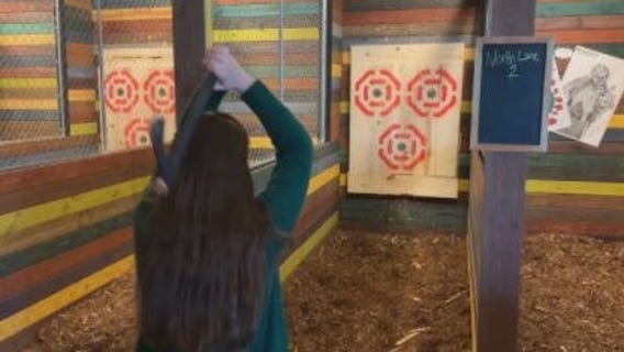 Sheboygan bar features axe throwing