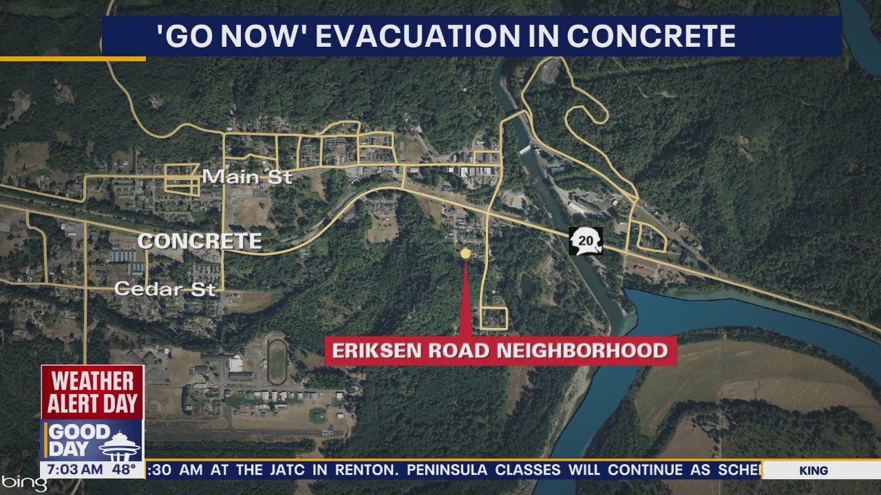 Level 3 'Go Now' Evacuation in Concrete, WA; school district closed
