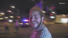 Rapper Post Malone in car broadsided by another vehicle in intersection