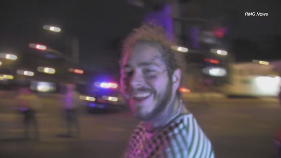 Rapper Post Malone in car broadsided by another vehicle in intersection