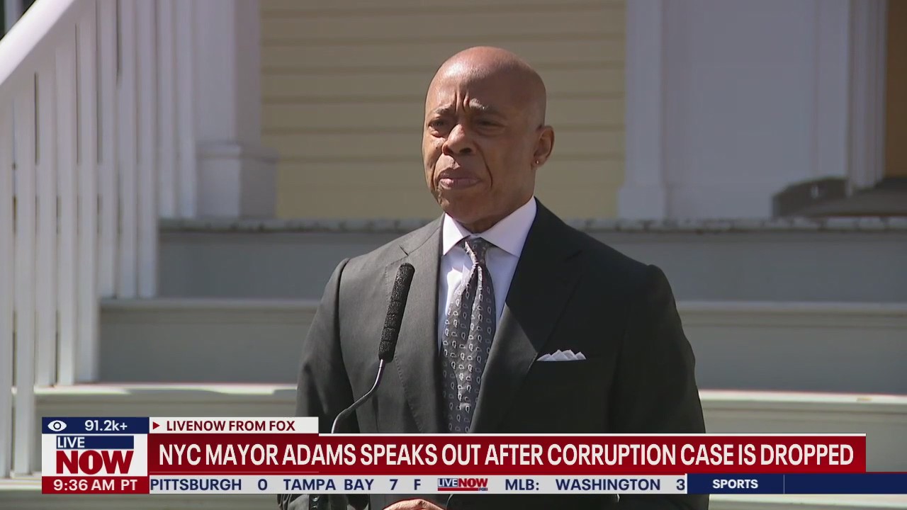NYC Mayor Adams gives remarks after case dismissal