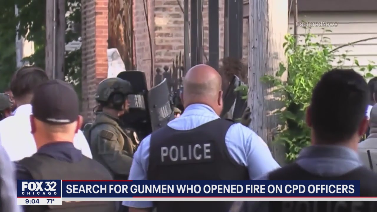 Chicago police still searching for gunmen who shot officer | FOX 32 Chicago