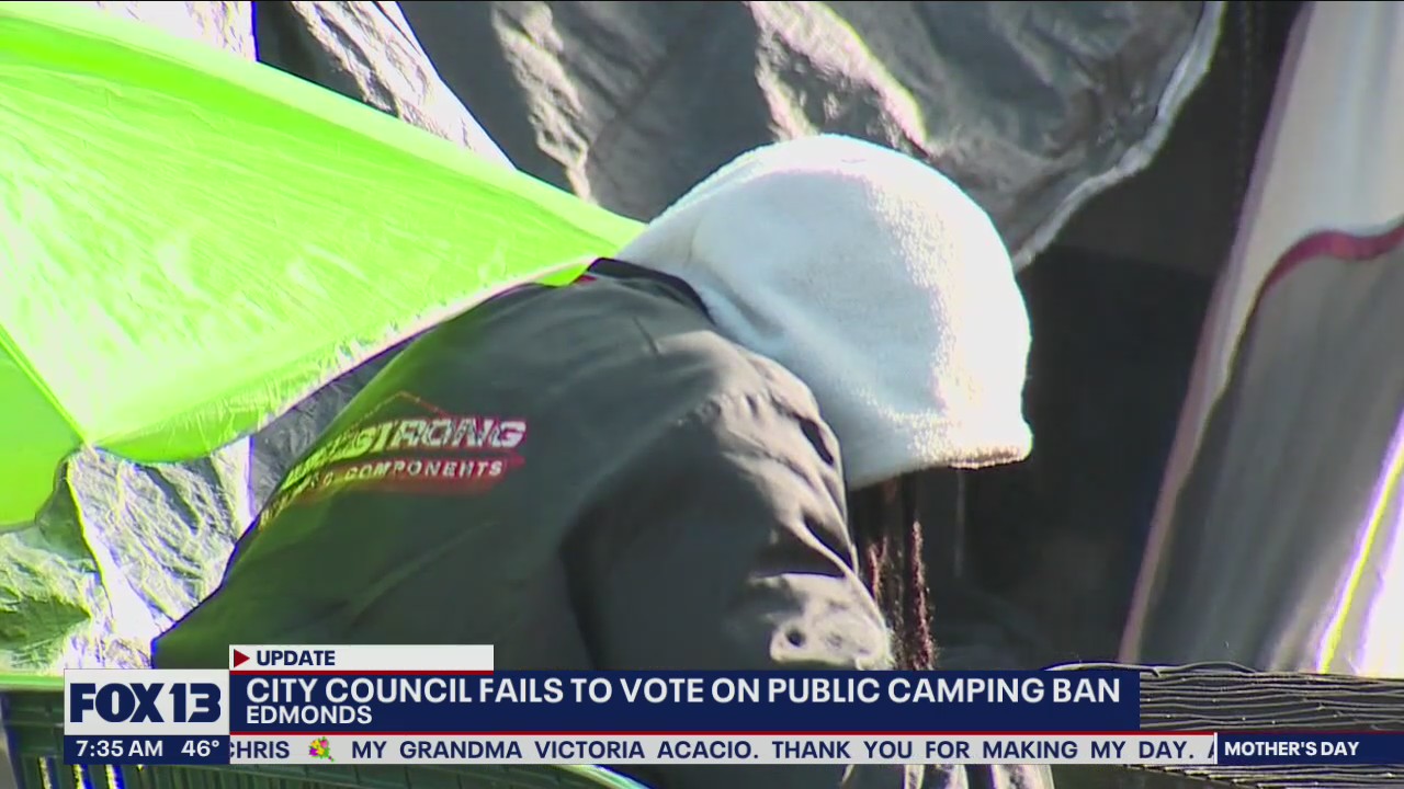 Edmonds City Council fails to vote on public camping ban