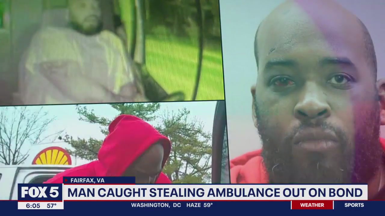 Arrested and released: Man caught stealing ambulance out on bond | FOX 5 DC