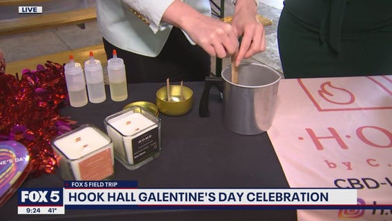 FOX 5 FIELD TRIP: Making candles for Galentine's Day at Hook Hall