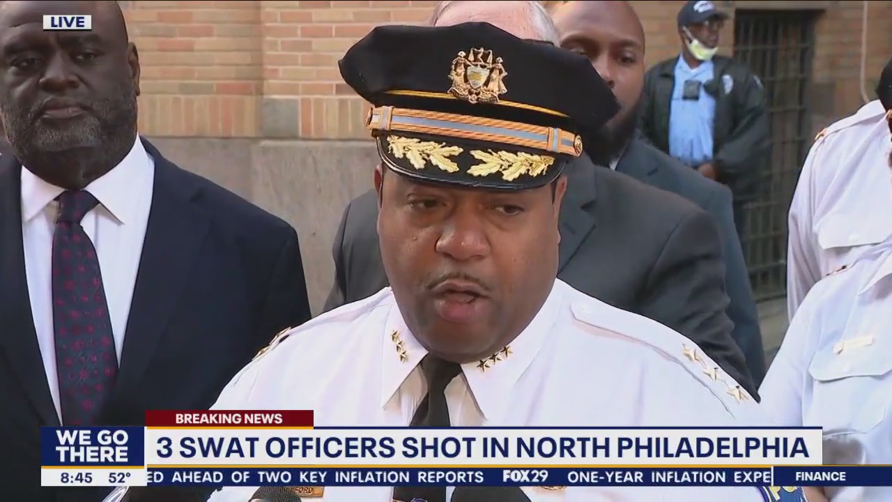 Philadelphia police give update after 3 SWAT officers shot, 19-year-old ...