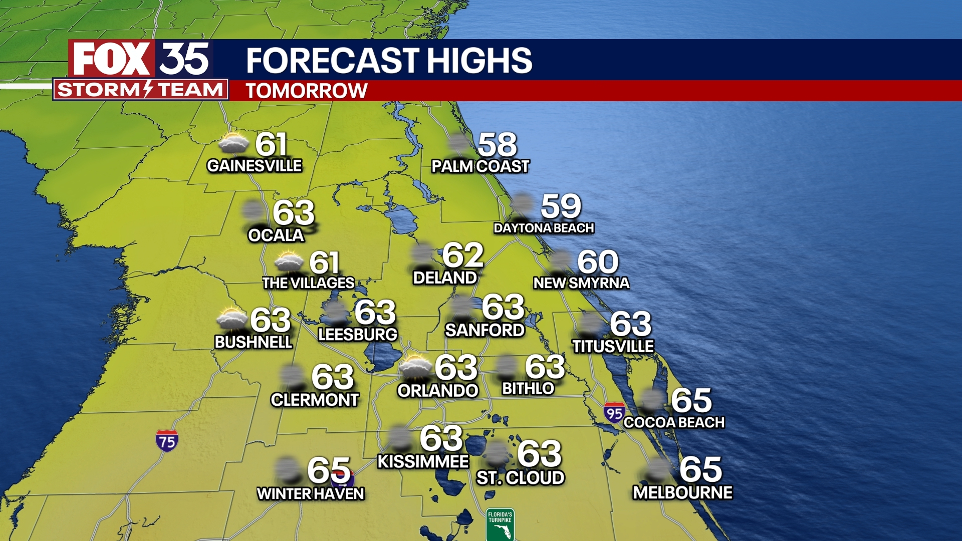 Orlando PM Weather Forecast: January 13, 2025 | FOX 35 Orlando