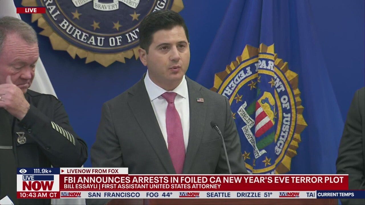 FBI announces arrests in foiled CA terror plot