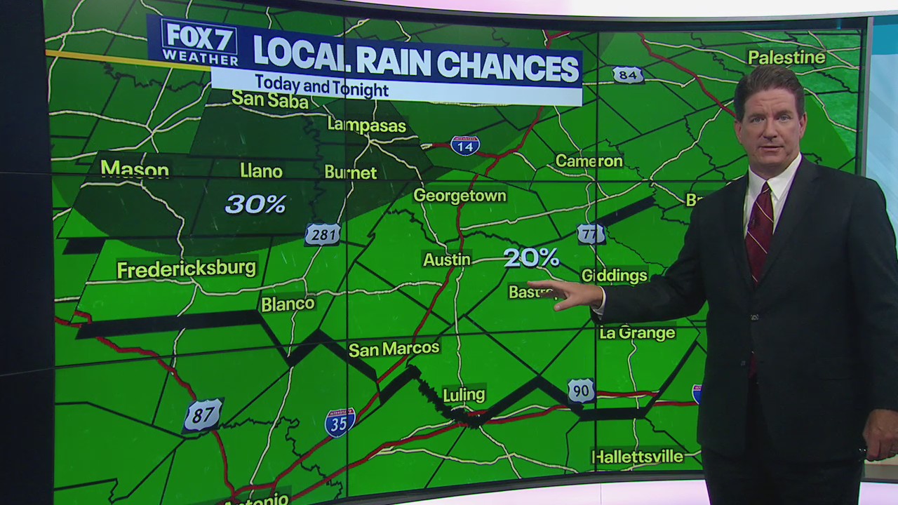 Slight chance for rain as temperatures remain in upper 90s