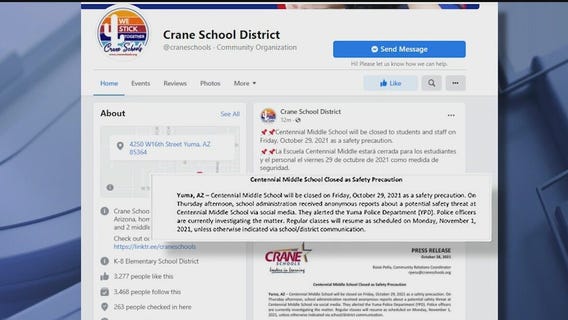 Yuma school closed after threats were made online