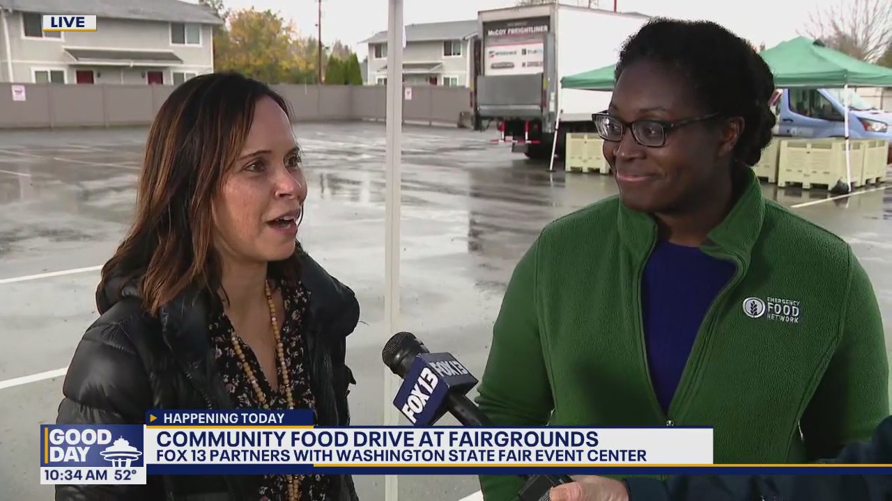 Community food drive at WA State Fair Event Center