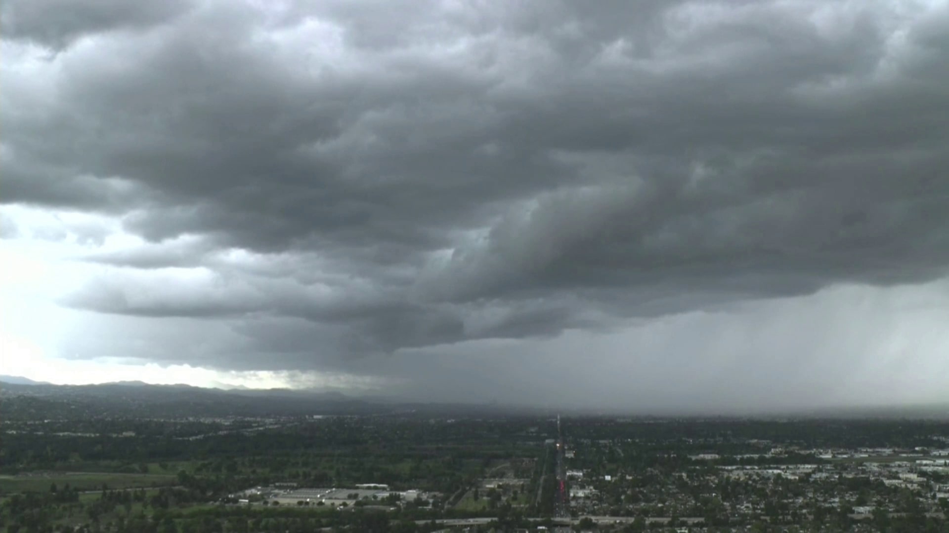 LA Storms: Dark clouds forming over San Fernando Valley