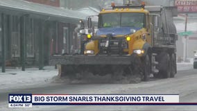 Thanksgiving snowstorm disrupts travel across Midwest and Northeast