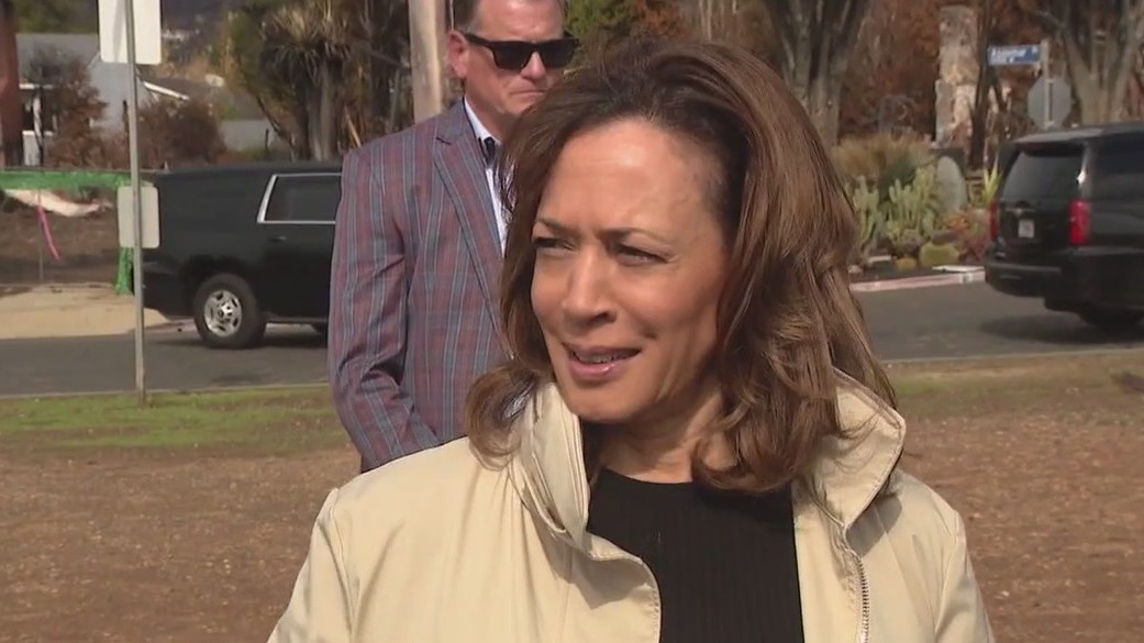 Kamala Harris tours Palisades fire area
