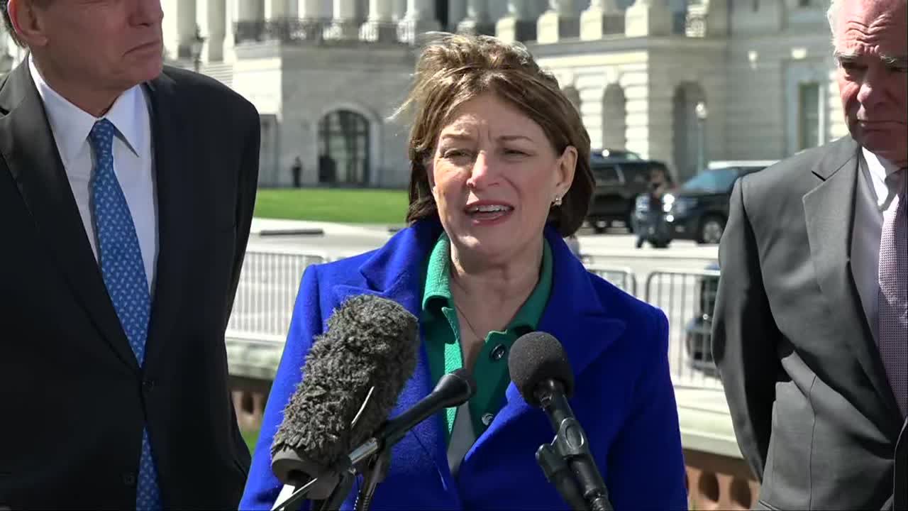Klobuchar speaks out against Canadian tariffs [RAW]