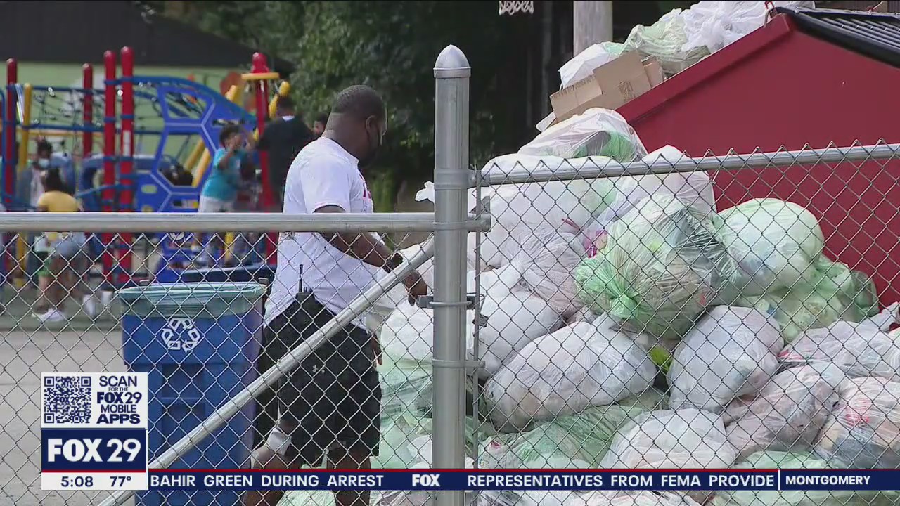 Trash overflowing and sewage seeping on the sidewalk at several Philly schools