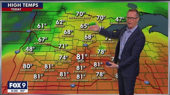 Temps push to 80 in Twin Cities Tuesday