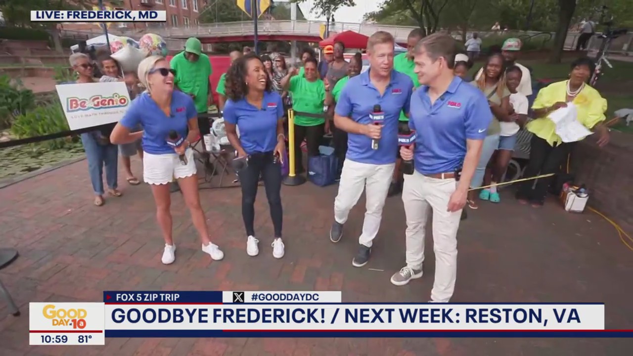 Saying goodbye from Frederick!