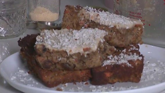 Healthy carrot cake bars from Tierra Neubaum