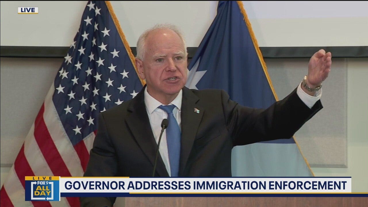 Gov. Walz wondering if ICE agents can't stand cold