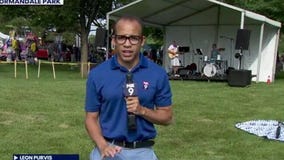 Normandale Lake Park celebrating Fourth of July with fireworks