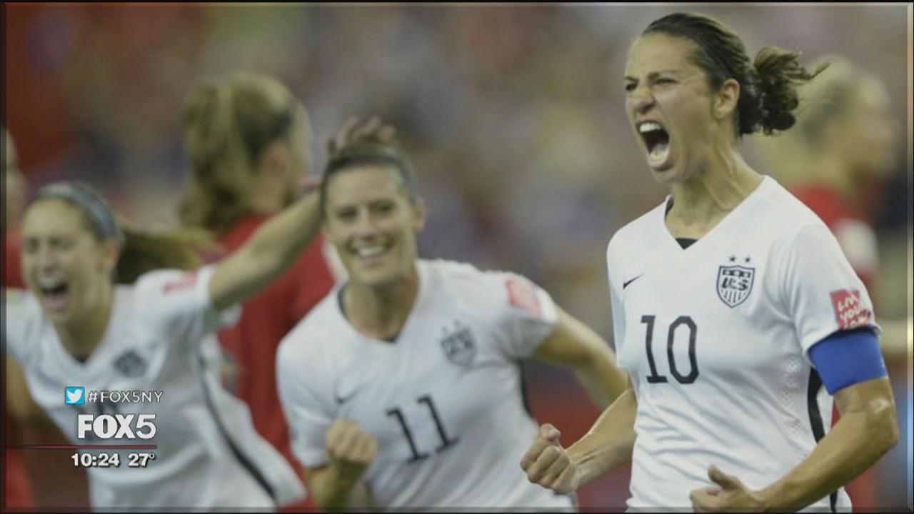 Soccer star Carli Lloyd in NYC
