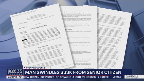 Man cashed 38 checks, stole $33K from Florida senior: Deputies