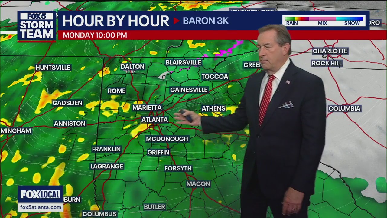 Monday evening forecast