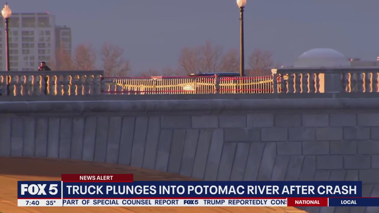 Driver dead after truck plunges into Potomac River | FOX 5 DC