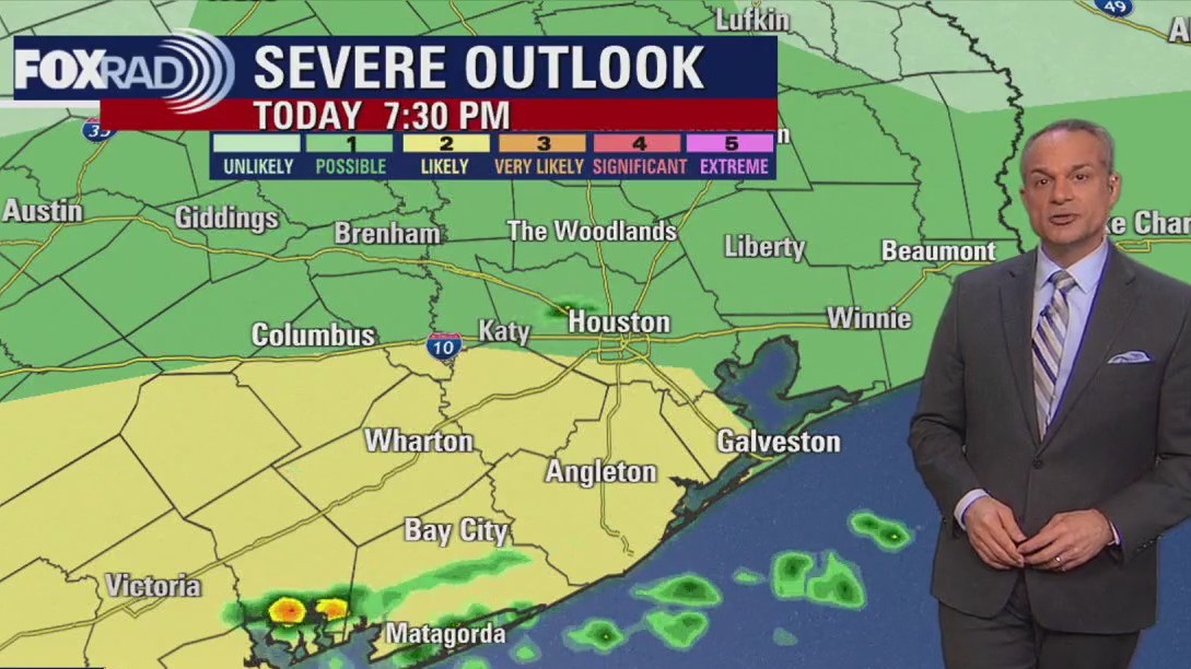Houston weather: Storms near the coast Wednesday