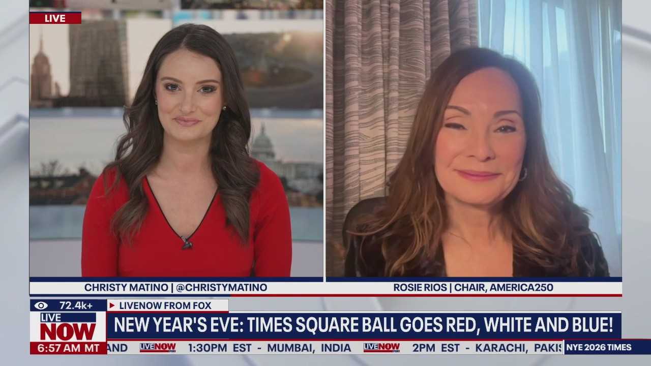 Times Square ball goes red, white & blue